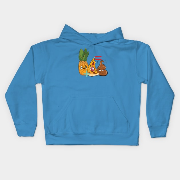 Pineapple Pizza Tropical Fusion Kids Hoodie by ToySenTao